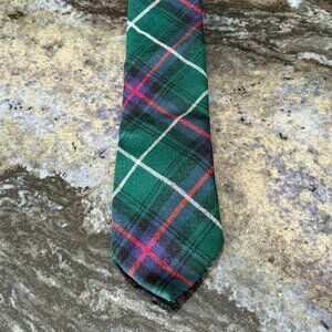 MacDonald of Isles Green Tartan Wool Necktie | Made in Scotland | 3.5"x54.5"